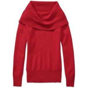ATHLETA Red Cowl Neck Shasta Sweater Large